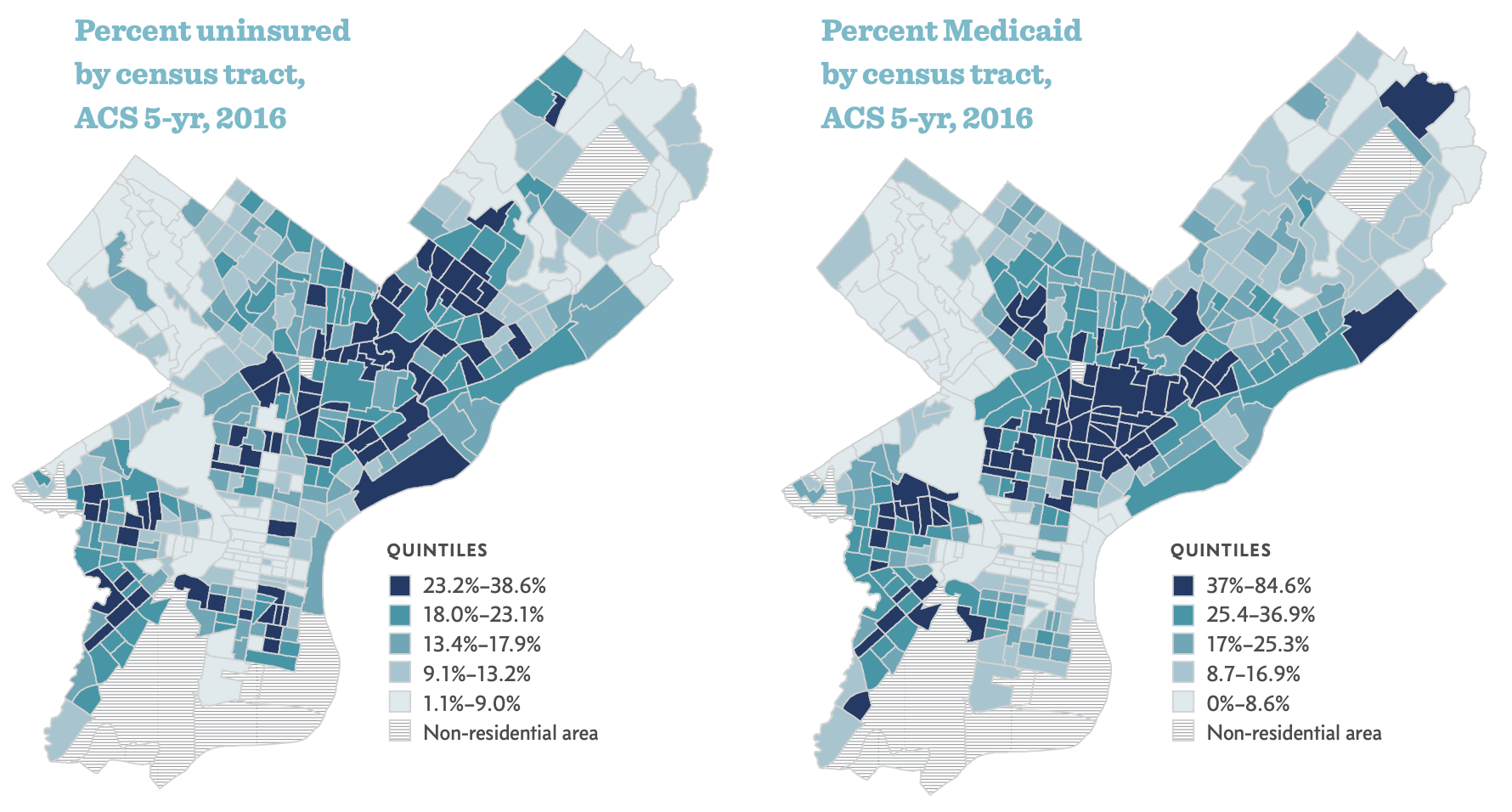 Map of Philly insurance status