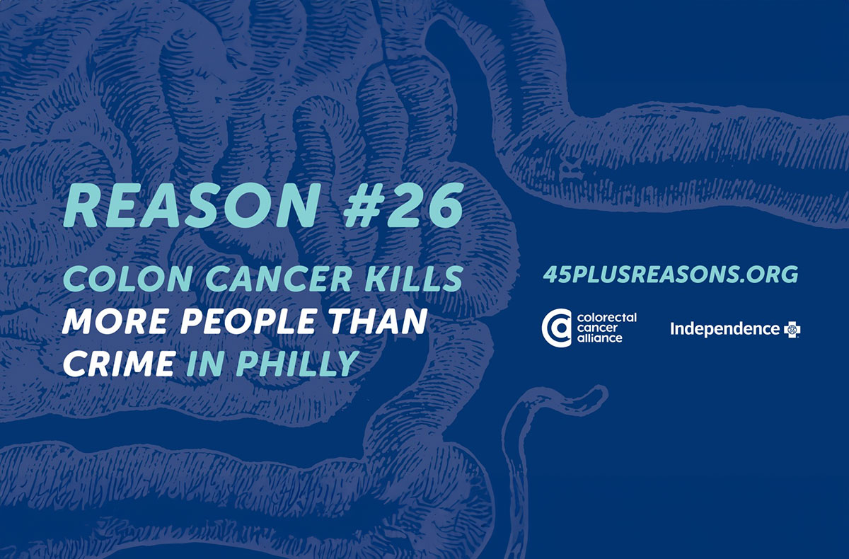 Independence Blue Cross and The Colorectal Cancer Alliance launch 45+ Reasons campaign