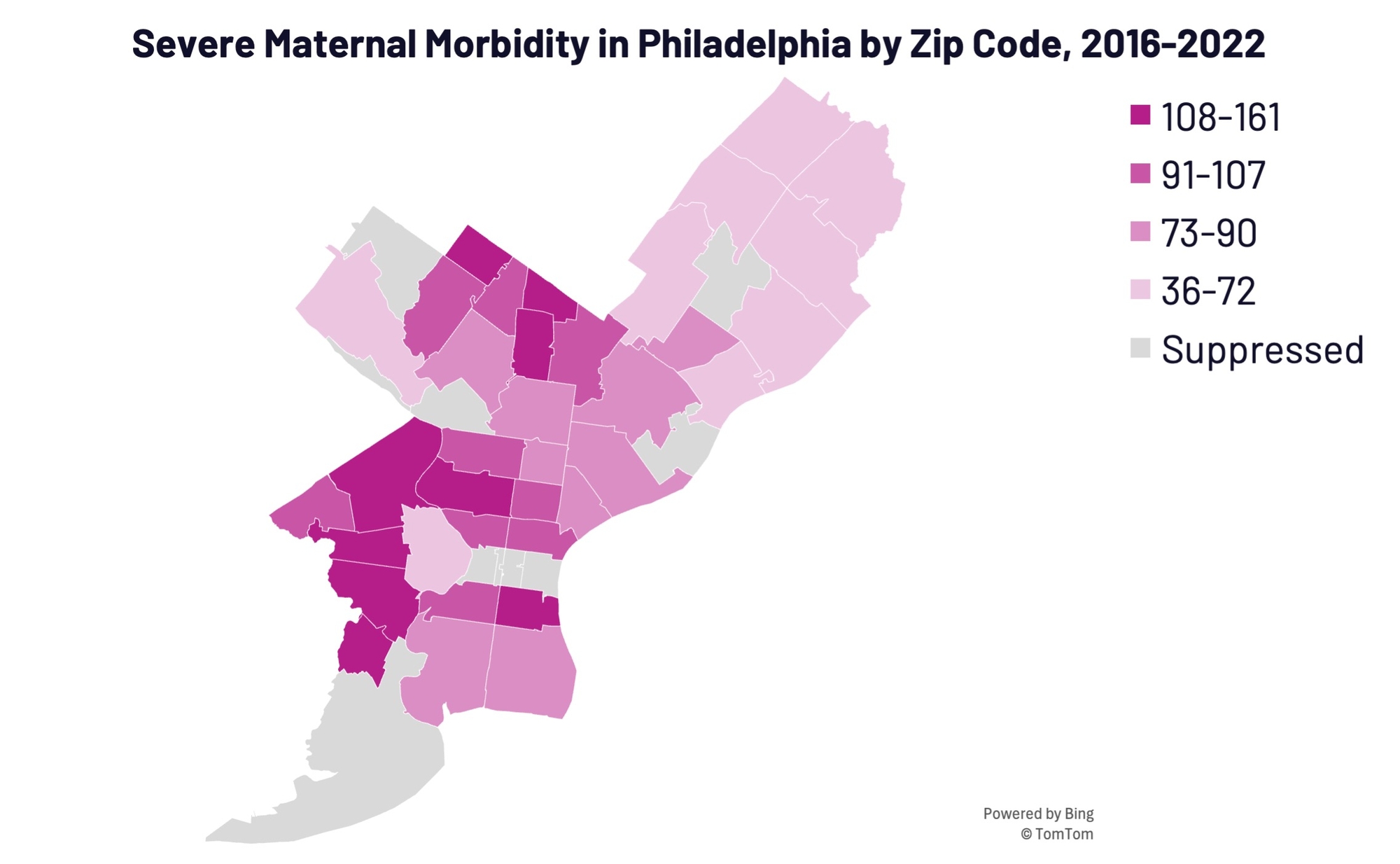 severe maternal morbidity by zip code